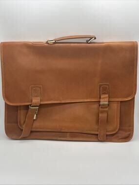16" Handmade Leather Messenger Bag Laptop Briefcase Vintage Satchel Shoulder Bag